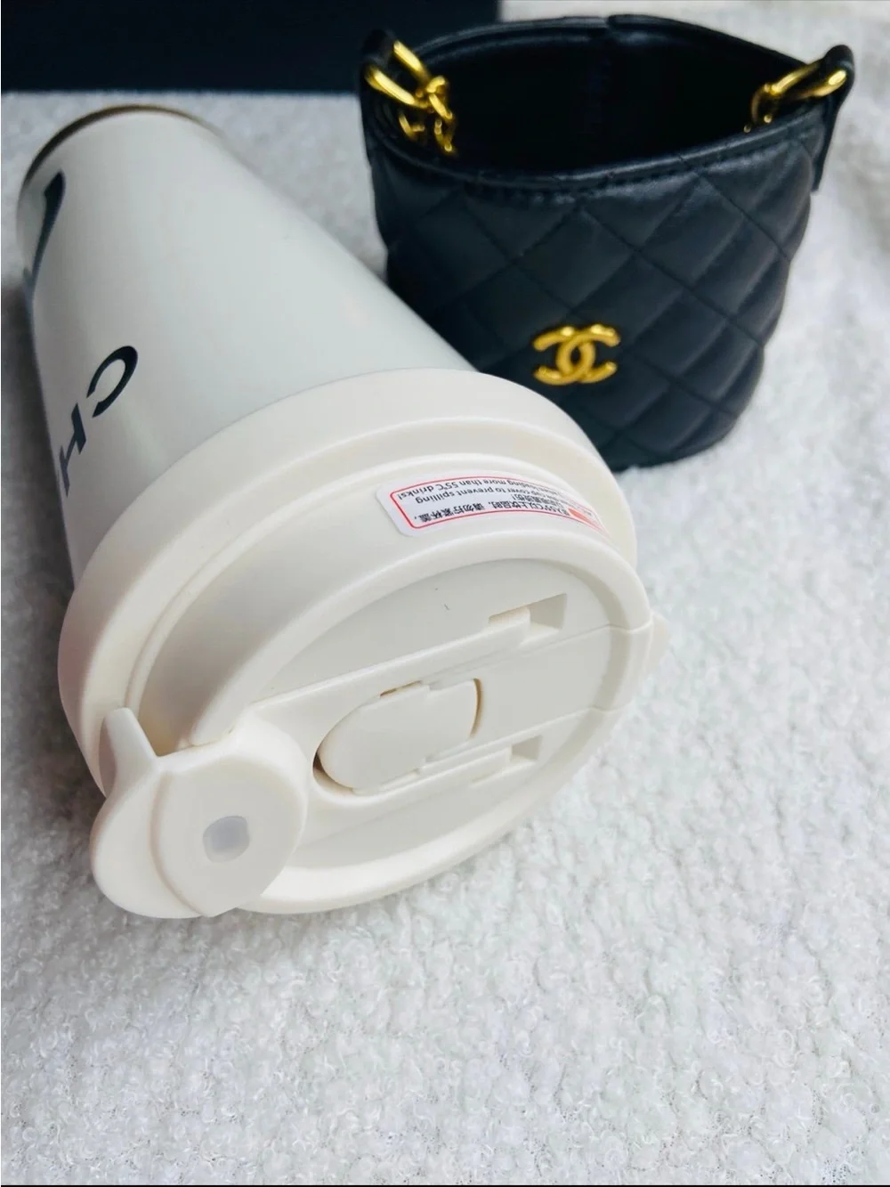Limited Edition Beaute GWP/ VIP Tumbler w/Quilted Crossbody Holder NWB